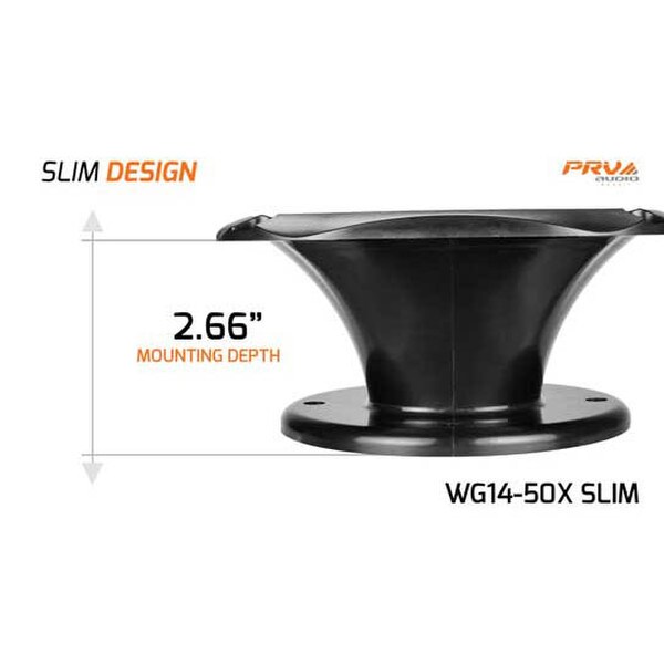 Main product image for PRV Audio WGP14-50X SLIM Black 2" 60 x 60 Waveguide 294-3456